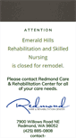 Mobile Screenshot of emeraldhillshealthcare.com